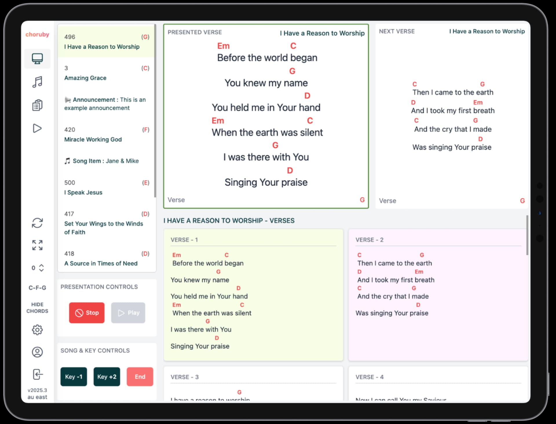 Choruby Dashboard